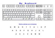 English Worksheet: My Keyboard - Learning the Alphabet and the Keyboard