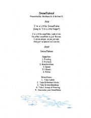 English Worksheet: Snowflake fun