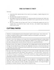 English Worksheet: FIND OUT WHO IS THAT?