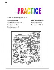 English Worksheet: Toys