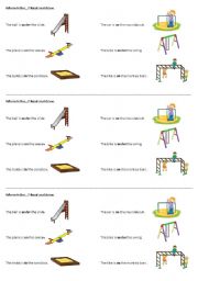 English Worksheet: at the park.. where are my toys?