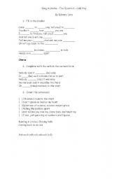 English worksheet: Song activitie - The scients Cold Play