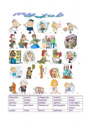 English Worksheet: my job