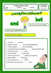 English Worksheet: conjuctions