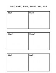 English worksheet: Question words