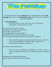 English Worksheet: The Passive Voice