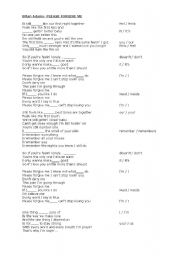 English worksheet: song