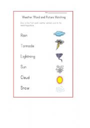 English Worksheet: Weather