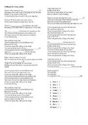 English Worksheet: Song _ rolling in the deep
