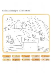 Coloring according to the numbers 