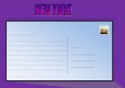 English worksheet: postcard writing about new york