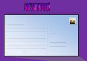 English Worksheet: postcard writing about new york