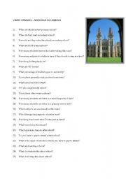 English Worksheet: VIDEO LESSON #3 - SCHOOLS-