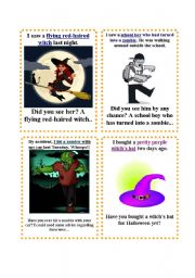 English Worksheet: GO FISH - Halloween 1/3