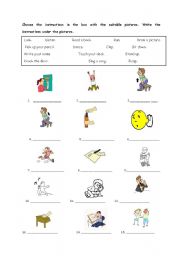 English Worksheet: IMPERATIVES,COMMANDS, INSTRUCTIONS, ORDERS