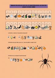 English Worksheet: Halloween cryptogram riddles