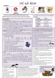 English Worksheet: THE OLD WITCH