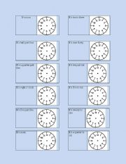 English Worksheet: Time Domino