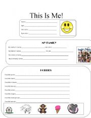 English Worksheet: This is me!