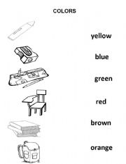 English worksheet: what color is it?