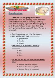 English Worksheet: Grandmother