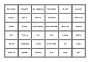 English Worksheet: Sentences - game