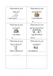 English worksheet: What Time Do You?