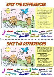English Worksheet: Spot the differences (3). Bears Fishing