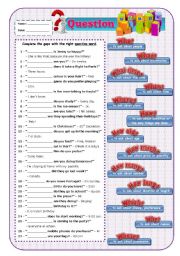 English Worksheet: Question Words (info+exercises)