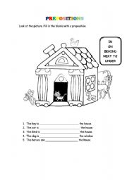 English Worksheet: prepositions