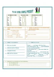 English Worksheet: TO BE VERB- PRESENT