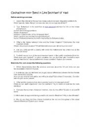 English worksheet: bend it like beckham worksheet