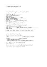 English worksheet: restaurant