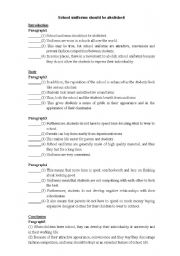 class activity for argumentative essay