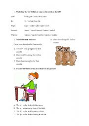 English worksheet: testing understanding