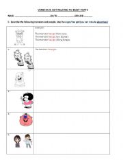 English Worksheet: HAVE GOT AND BODY PARTS