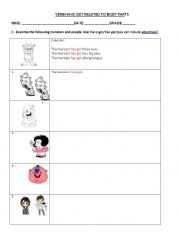 English worksheet: HAVE GOT AND BODY PARTS