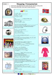 English Worksheet: Shopping/consumerism