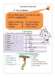 English Worksheet: Agree & disagree