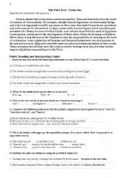 English Worksheet: it is an exam of the third year 