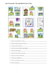 English Worksheet: My town!