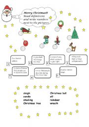 Christmas worksheet no 1
