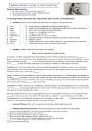 English Worksheet: Edward Bernays - Father of Public Relations