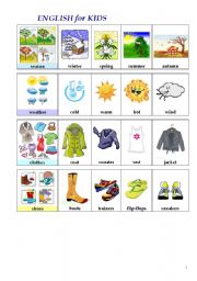 English Worksheet: ENGLISH in PICTURES (5th page, part I)