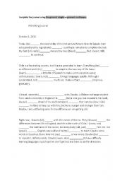 English Worksheet: a trekking journal