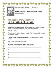 English worksheet:  past simple 