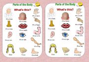 English Worksheet: Parts of the body Poster / sticker