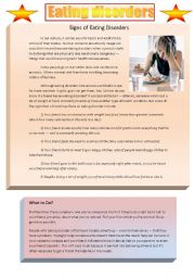 English Worksheet: Eating disorders-anorexia