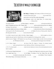 English Worksheet: PASSIVE VOICE IN CONTEXT  -The History of Chewin gum