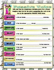 ORGANIZING A PARTY! - Passive Voice Tenses